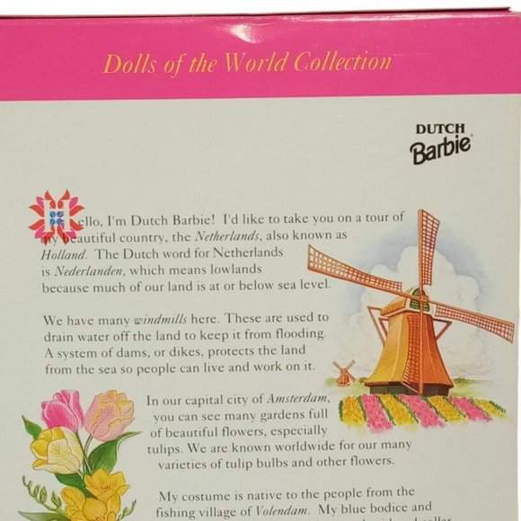 Dutch Barbie #11104 Vintage Mattel 1993 Dolls of the World MINT-NRFB Spcl Ed - Picture 3 of 11